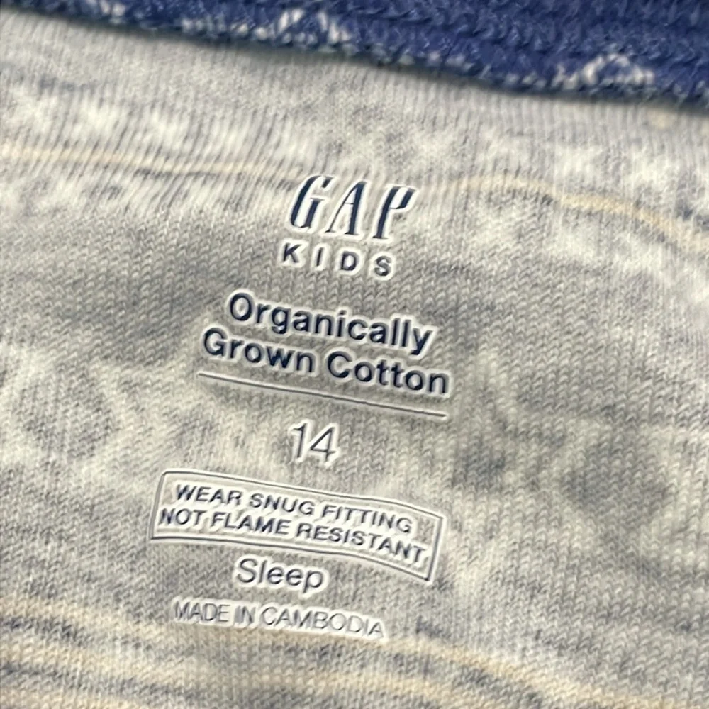Gap Kids Blue Hanukkah long sleeve pajama top siblings set size 14